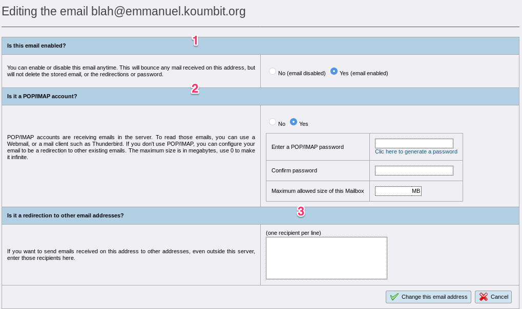 AlternC Address creation