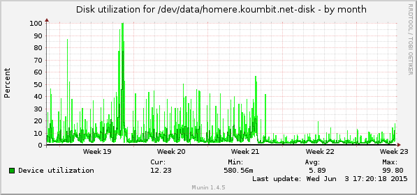 Disk usage percent